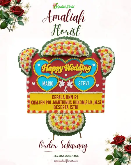 Papan Bunga Pernikahan Tanjung Raja Utara